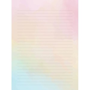 Brevpapir "True Colors" Linjerte 30 ark/24 konvolutter