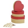 Gaveesker "Kraft Heart with Stickers" (3)