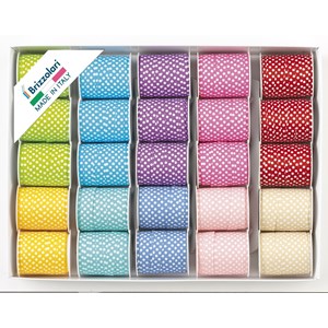 Gavebånd "Polka Dot Pastel ass." 10 mm x 10 meter (25)