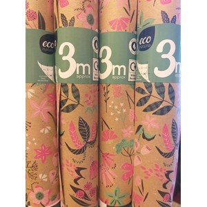 Gavepapir, "Eco Rainforest Floral" 3 meter (20)