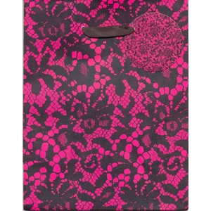 "Cerise Pink & Black Lace", Gavepose small