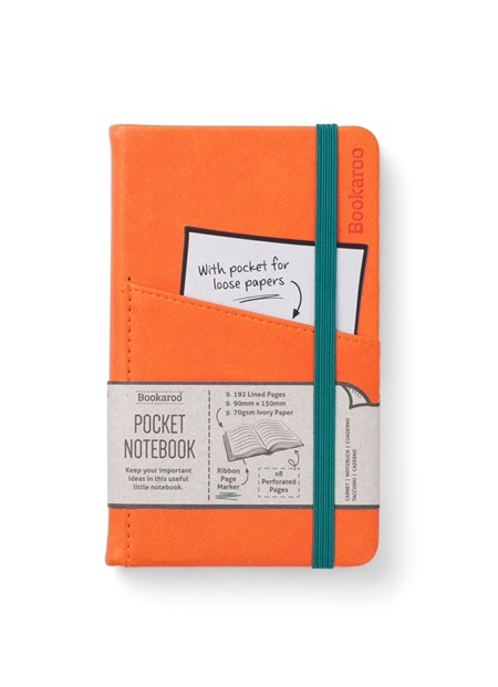 "Bookaroo Pocket Notebook A6 Journal - Orange"