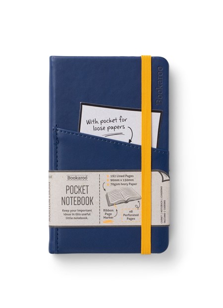 "Bookaroo Pocket Notebook A6 Journal - Navy"