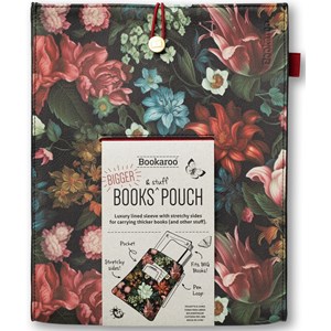 "Dark Floral" Bookaroo Books & Stuff Pouch