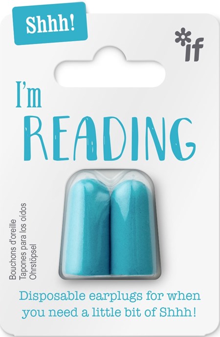 "Shhh! Earplugs - I'm Reading (Blue)