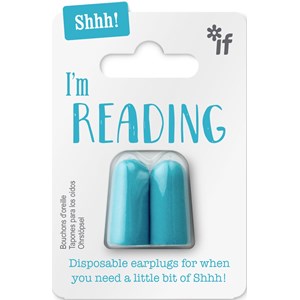 "Shhh! Earplugs - I'm Reading (Blue)
