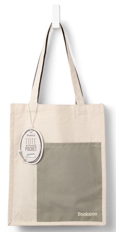 "Bookaroo Tote Bag - Fern & Cream"