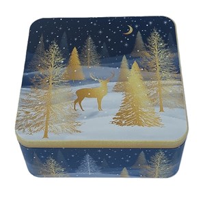 "Gold Deer" Kvadratisk metall-eske