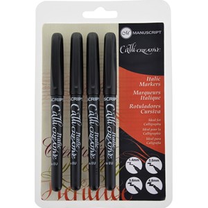 "Callicreative Italic Markers", 4 sorte assorterte penner