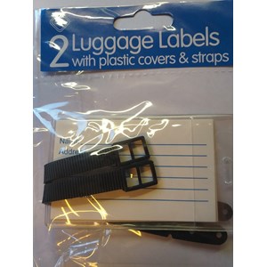 2 Koffertlapper m/plastlommer og strips