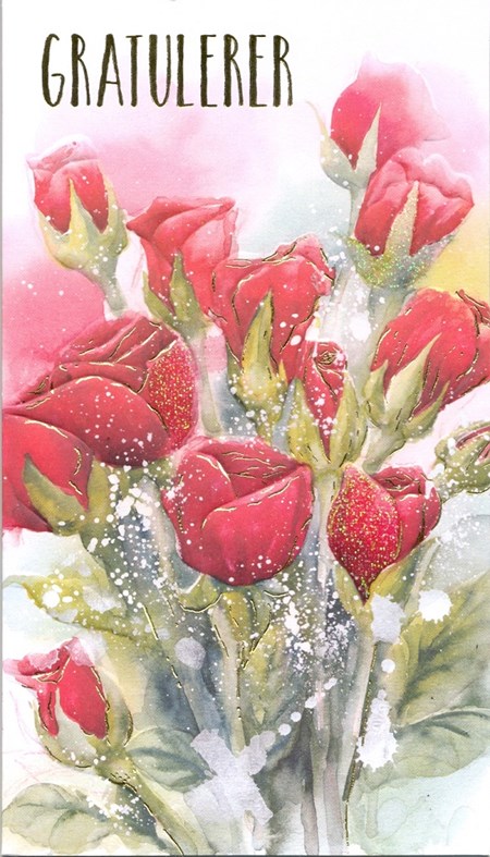 "Gratulerer" Dobbelt preget kort EAN 7330324100005
