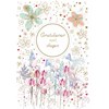 "Gratulerer med dagen" Dobbelt preget kort - Blomsterhage