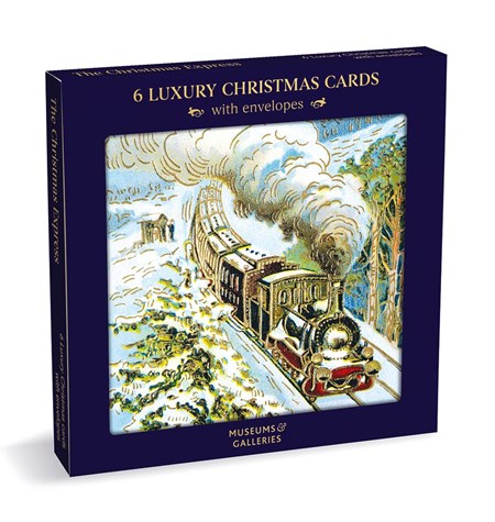 "The Christmas Express"Luxury Christmas Square Notecards 6/6