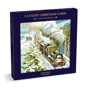 "The Christmas Express"Luxury Christmas Square Notecards 6/6