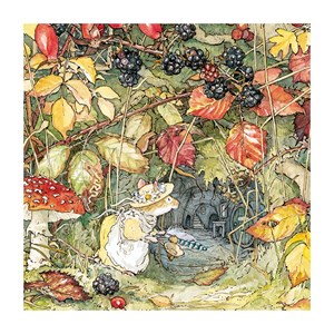 Brambly Hedge "I Wonder If Anyone L" Dobbelt kvadratisk kort