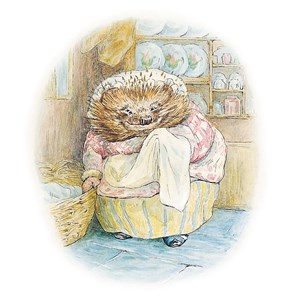 "Mrs. Tiggy-Winkle" Beatrix Potter Dobbelt kvadratisk kort
