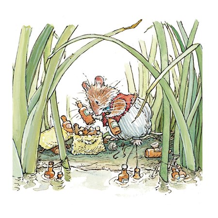 Brambly Hedge "Chilling the Refreshment" Db kvadratisk kort