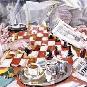 "A Game of Chess" Dobbelt kvadratisk kort