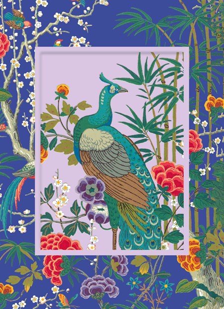 "Proud Peacock" Dobbelt kunstkort