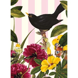 "Blackbird" Dobbelt kunstkort