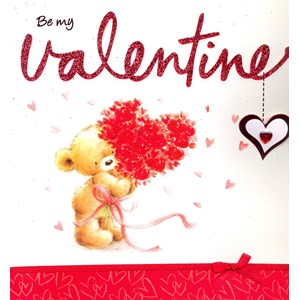 Valentine,  "Be my Valentine", kort i eske