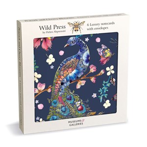 "Peacock and Cherry Blossoms"  Luxury Notecards 6/6