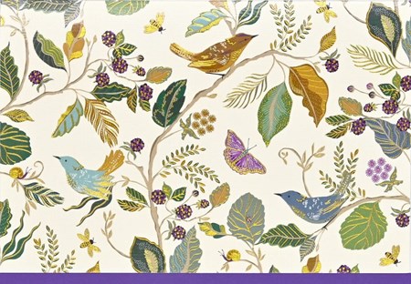 "Birds and Berries" Notecards 14 kort/15 konvolutter