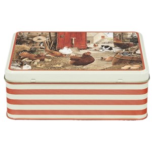 "Tracy Hall - Farmyard Hens" Deep Rectangular