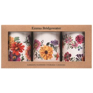 "Emma Bridgewater - Garden Flowers" Set 3 Round Caddies