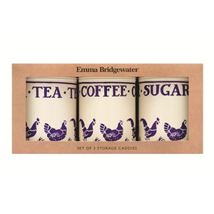 "Blue Hens - Emma Bridgewater" Set of 3 Caddies