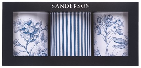 "Sanderson - Etchings & Roses" Set of 3 Round Caddies