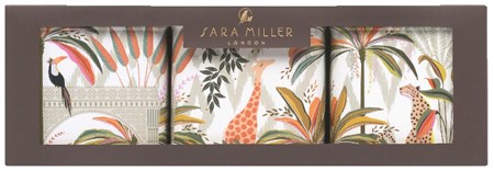 "Sara Miller - Palm Garden" Set of 3 Square Caddies