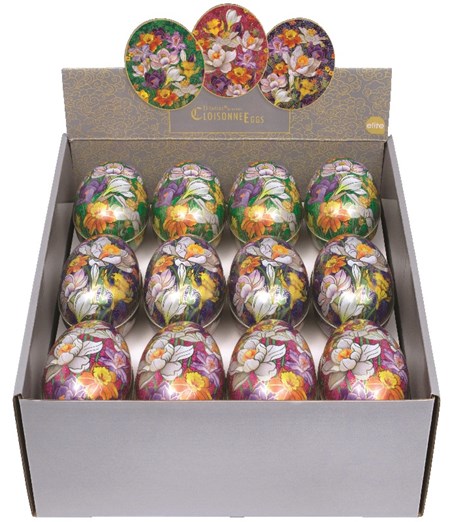 "Cloisonne" Medium eggs, 3 assortert (24)
