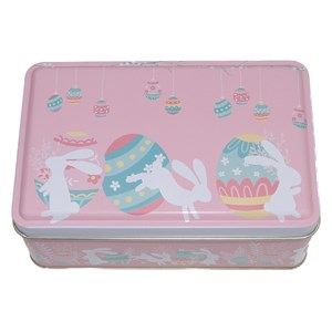 "Pasqua" Rektangulær metalleske med hengslet lokk