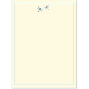 Brevpapir, "Blue Dragonflies", 30 ark/24 Kon