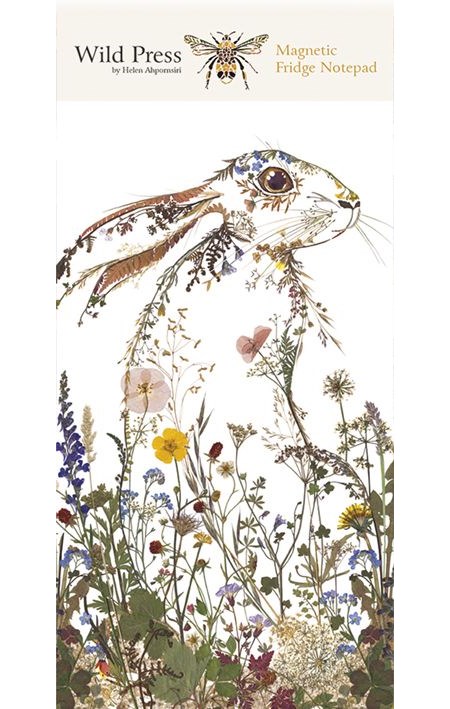 "Wildflower Hare" Magnetic Notepad