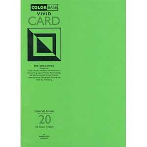 "Vivid Card - Emerald Green", A4, 170 gram, 20 ark
