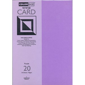 "Vivid Card - Purple", A4, 170 gram, 20 ark