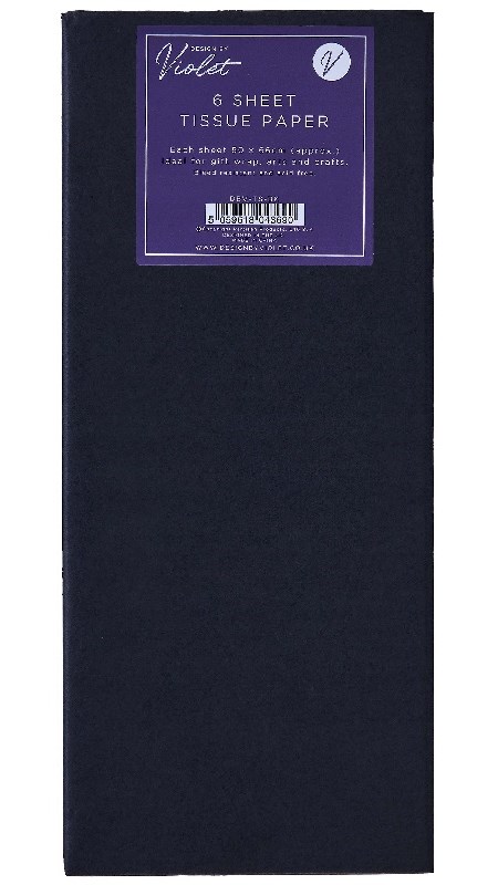Silkepapir "Black", 6 ark 50 x 66 cm