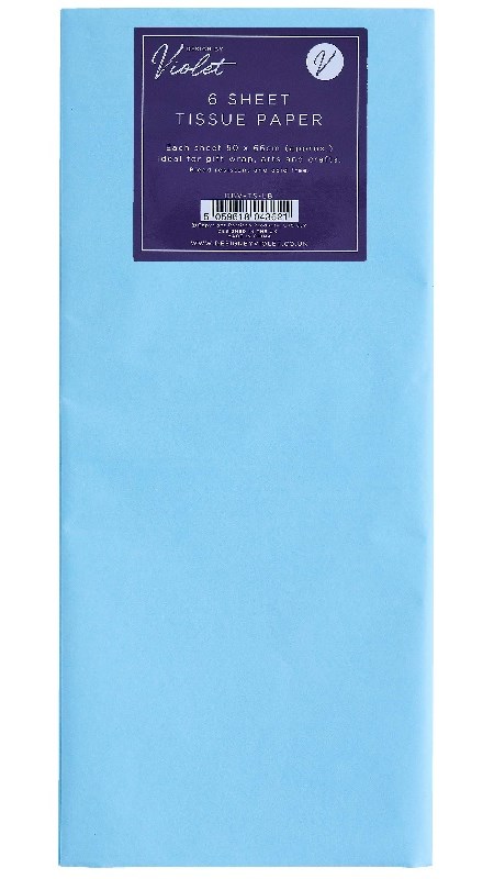 Silkepapir "Light Blue", 6 ark 50 x 66 cm