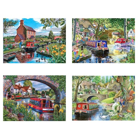 "Crusing The Canals" Puslespill 4 x 500 biter.