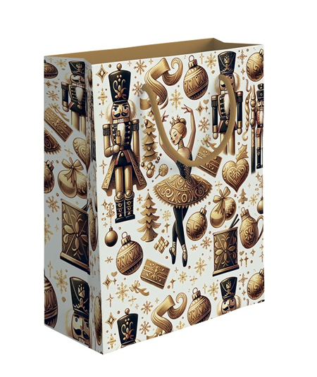 "Nøtteknekker gull" Medium gavepose