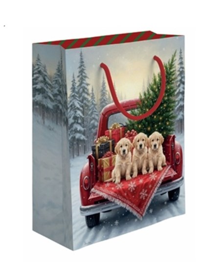 "Pick-up, valper og juletre" Medium gavepose