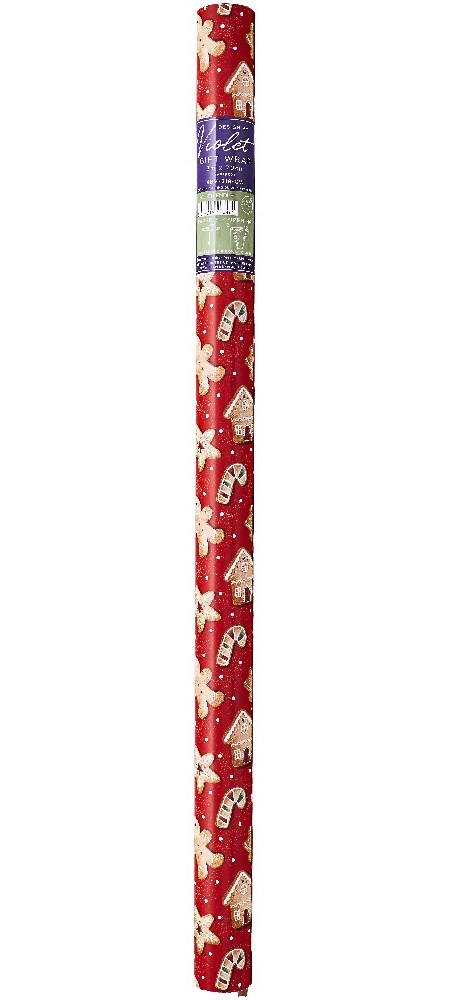 Julepapir "Gingerbread" 3 meter x 0,7 meter (48)