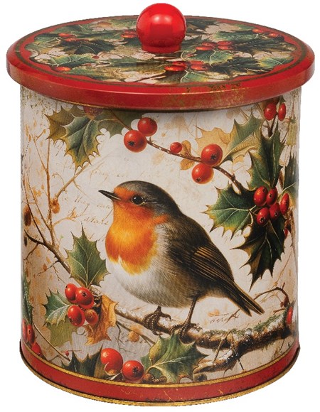 "Nostalgia - Robin" Medium Biscuit Barrel