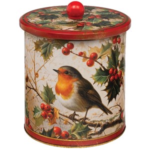 "Nostalgia - Robin" Medium Biscuit Barrel