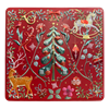 "X-mas Ornaments, rød" Kvadratisk metallboks