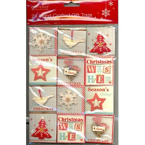 "24 Handcrafted Gift Tags Nordic"