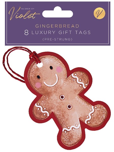 Pakkelapp "Gingerbread" 8 stk.