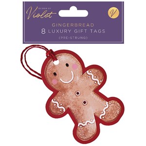 Pakkelapp "Gingerbread" 8 stk.